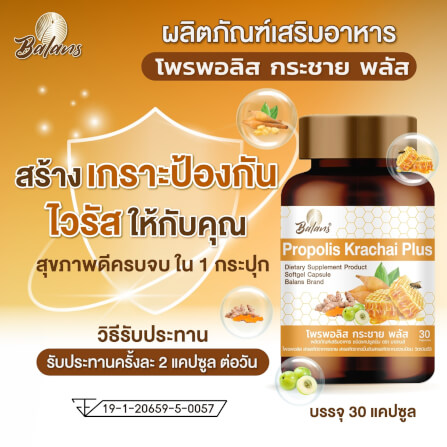 บาลานส์ โพรพอลิส กระชาย พลัส 30 แคปซูล_6
